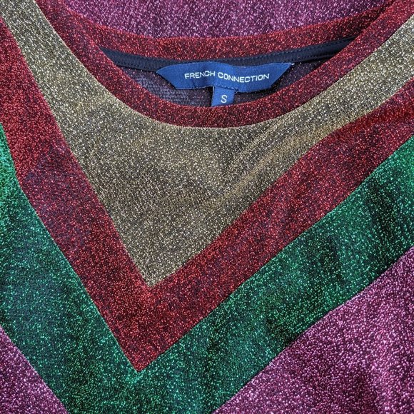 Glitter long sleeve multi-coloured top - Picture 3 of 5